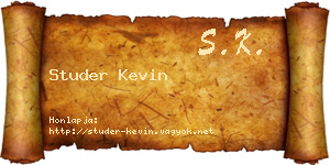 Studer Kevin névjegykártya